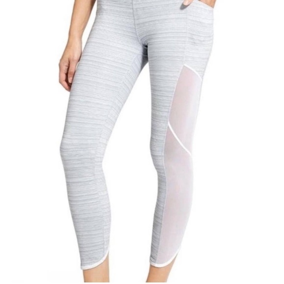 Athleta High Rise Jacquard Mesh Chat to Town Capri leggings - Picture 2 of 14